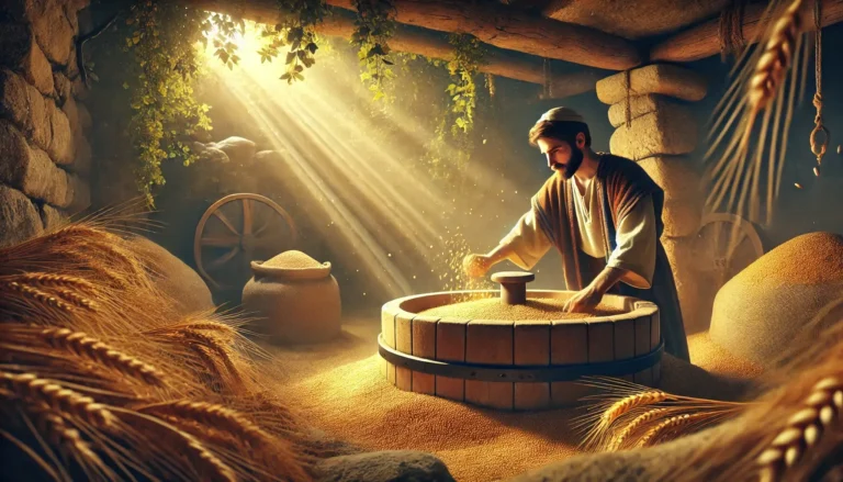 Gideao-malhando-trigo-no-lagar